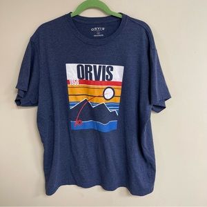 Orvis Mens Size XL Fishing Outdoor Print T-Shirt